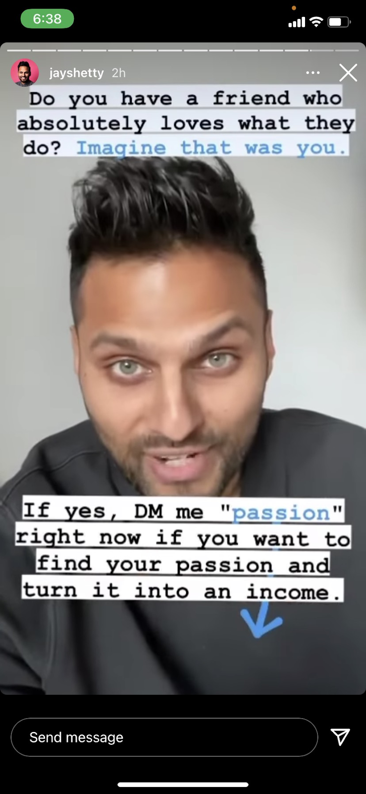 Show your face on stories to engage with your audience