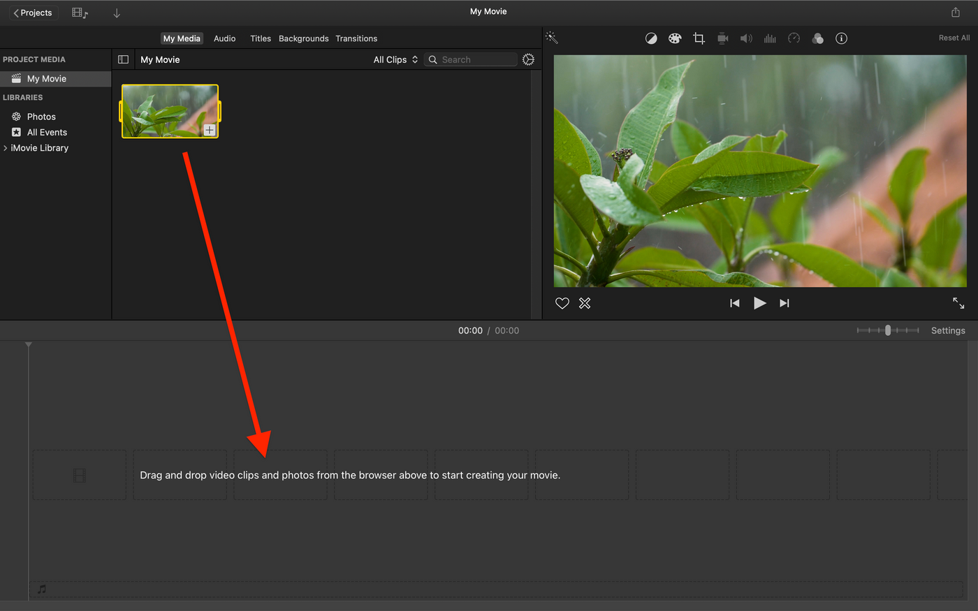 How to cut and trim a video on Mac_Step 2