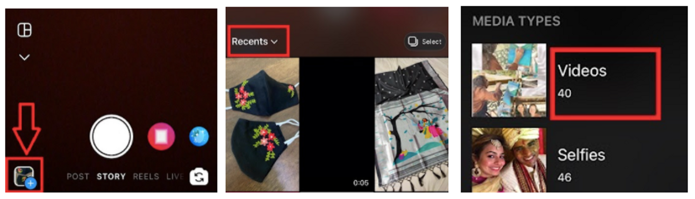 How to post a video on Instagram story from your phone gallery_ step 2