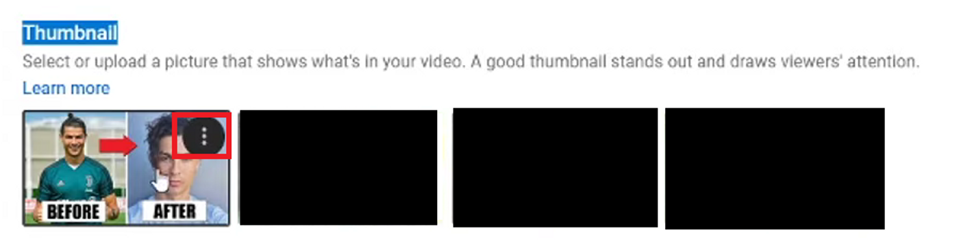 how to upload a YouTube thumbnail - step 4