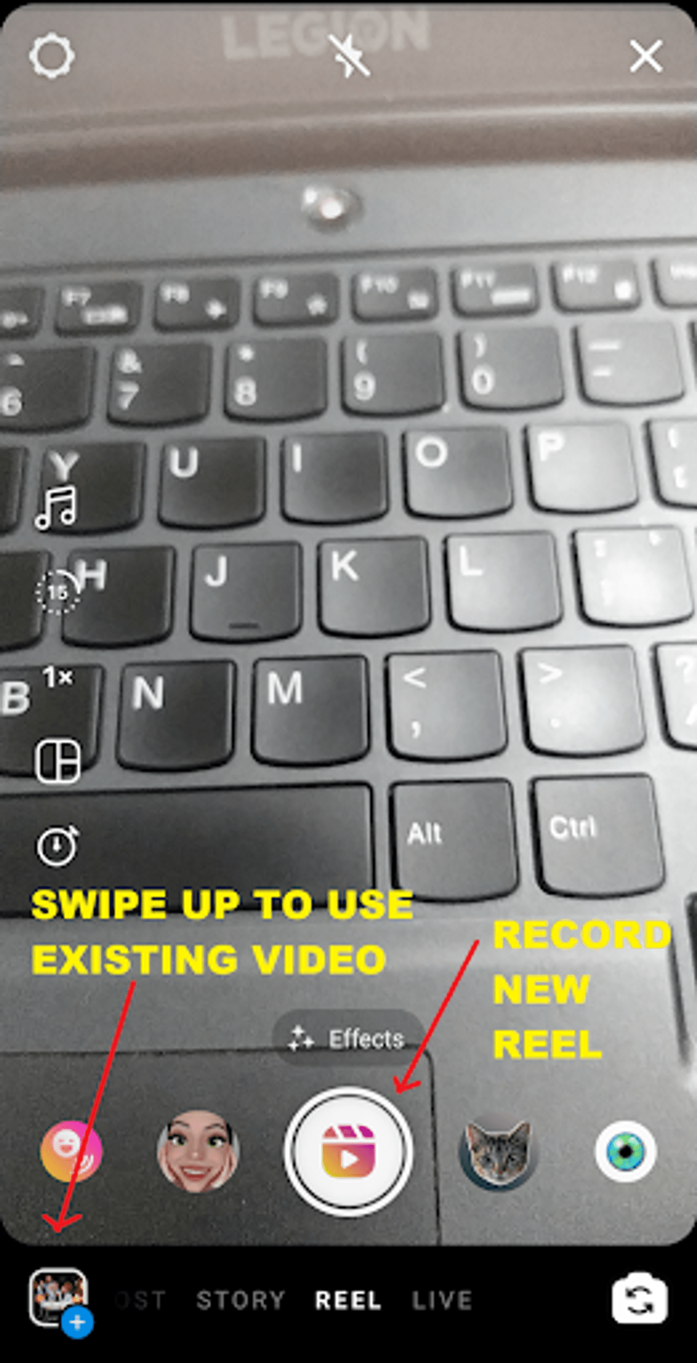 download your Instagram reel videos while creating them - step b