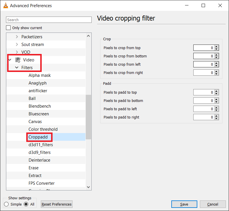 how to crop videos in vlc player - step 2